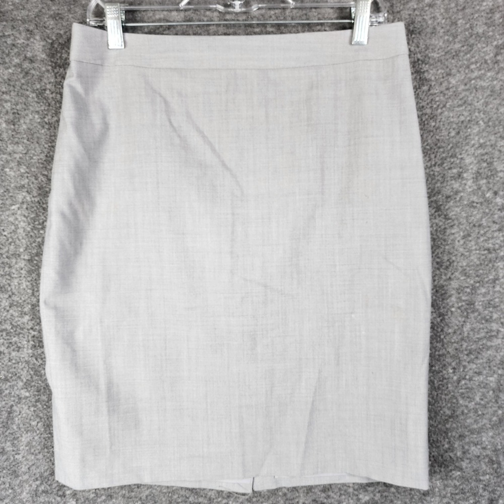 Banana Republic Skirt Womens 10 Wool Pencil Gray Lined EUC